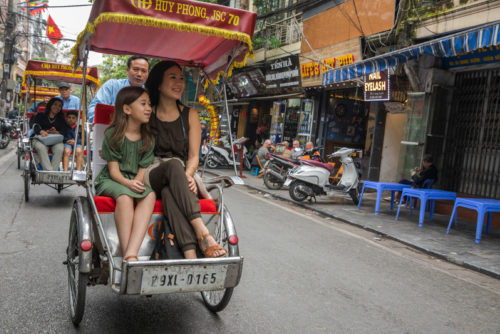 Vietnam Hanoi Cyclo City Tour Families Credit G Adventures